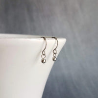 Tiny Silver Ball Earrings, stainless steel earring, ball dangle earring, steel ball earring, hypoallergenic earring, small ball earring mini - Constant Baubling