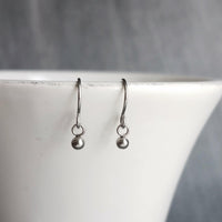 Tiny Silver Ball Earrings, stainless steel earring, ball dangle earring, steel ball earring, hypoallergenic earring, small ball earring mini - Constant Baubling
