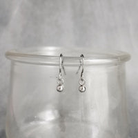 Tiny Silver Ball Earrings, stainless steel earring, ball dangle earring, steel ball earring, hypoallergenic earring, small ball earring mini - Constant Baubling
