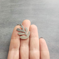 Sea Earrings, silver chunky earring, seaweed earring, silver plant, plant earring, ocean earring, stainless steel earring, hypoallergenic - Constant Baubling