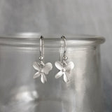 Orchid Earrings - silver orchid earring, small orchid earring, silver flower earring, small flower earring, tiny flower earring, dainty - Constant Baubling