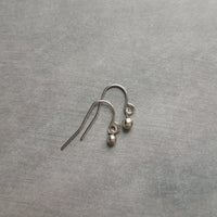 Tiny Silver Ball Earrings, stainless steel earring, ball dangle earring, steel ball earring, hypoallergenic earring, small ball earring mini - Constant Baubling
