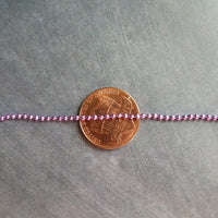 Thin Ball Chain Necklace, choose one single delicate chain, colorful ball chain, colored red fuchsia pink purple teal blue green tiny skinny - Constant Baubling