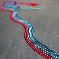Thin Ball Chain Necklace, choose one single delicate chain, colorful ball chain, colored red fuchsia pink purple teal blue green tiny skinny - Constant Baubling