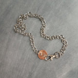 Silver Big Link Chain, front clasp necklace, large round link chain, oversized lobster clasp necklace, chunky chain, thick rhodium chain - Constant Baubling