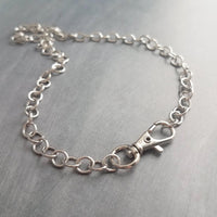 Silver Big Link Chain, front clasp necklace, large round link chain, oversized lobster clasp necklace, chunky chain, thick rhodium chain - Constant Baubling