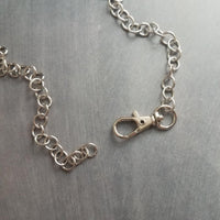 Silver Big Link Chain, front clasp necklace, large round link chain, oversized lobster clasp necklace, chunky chain, thick rhodium chain - Constant Baubling
