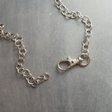 Silver Big Link Chain, front clasp necklace, large round link chain, oversized lobster clasp necklace, chunky chain, thick rhodium chain - Constant Baubling