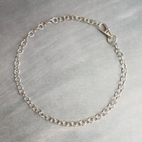 Silver Big Link Chain, front clasp necklace, large round link chain, oversized lobster clasp necklace, chunky chain, thick rhodium chain - Constant Baubling