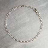 Silver Big Link Chain, front clasp necklace, large round link chain, oversized lobster clasp necklace, chunky chain, thick rhodium chain - Constant Baubling