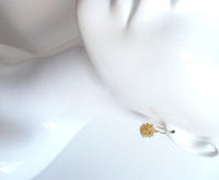 Knot Earrings - 925 sterling silver wire small simple tie tangle ball - wedding engagement bride bridal party bridesmaid jewelry upscale - Constant Baubling