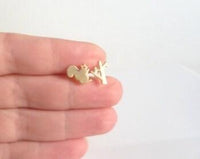Squirrel Earrings - tiny pair mismatched tree & squirrel studs on .925 sterling silver posts - SILVER or GOLD - spring minimalist style - Constant Baubling