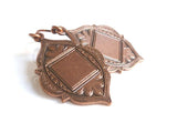 Copper Medallion Earrings, rustic copper earring, Moroccan earring, antique copper earring, medallion earring, boho earring, damask earring - Constant Baubling