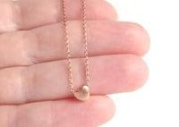 Rose Gold Heart Necklace - tiny  heart necklace, little heart necklace, small heart necklace, matte rose gold, satin rose gold, I love you - Constant Baubling