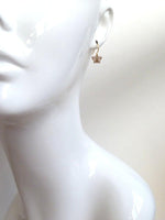 Small Gold Butterfly Earrings, tiny cut out butterflies, filigree butterfly earring, 14K SOLID GOLD hook opt, little gold butterfly earring - Constant Baubling